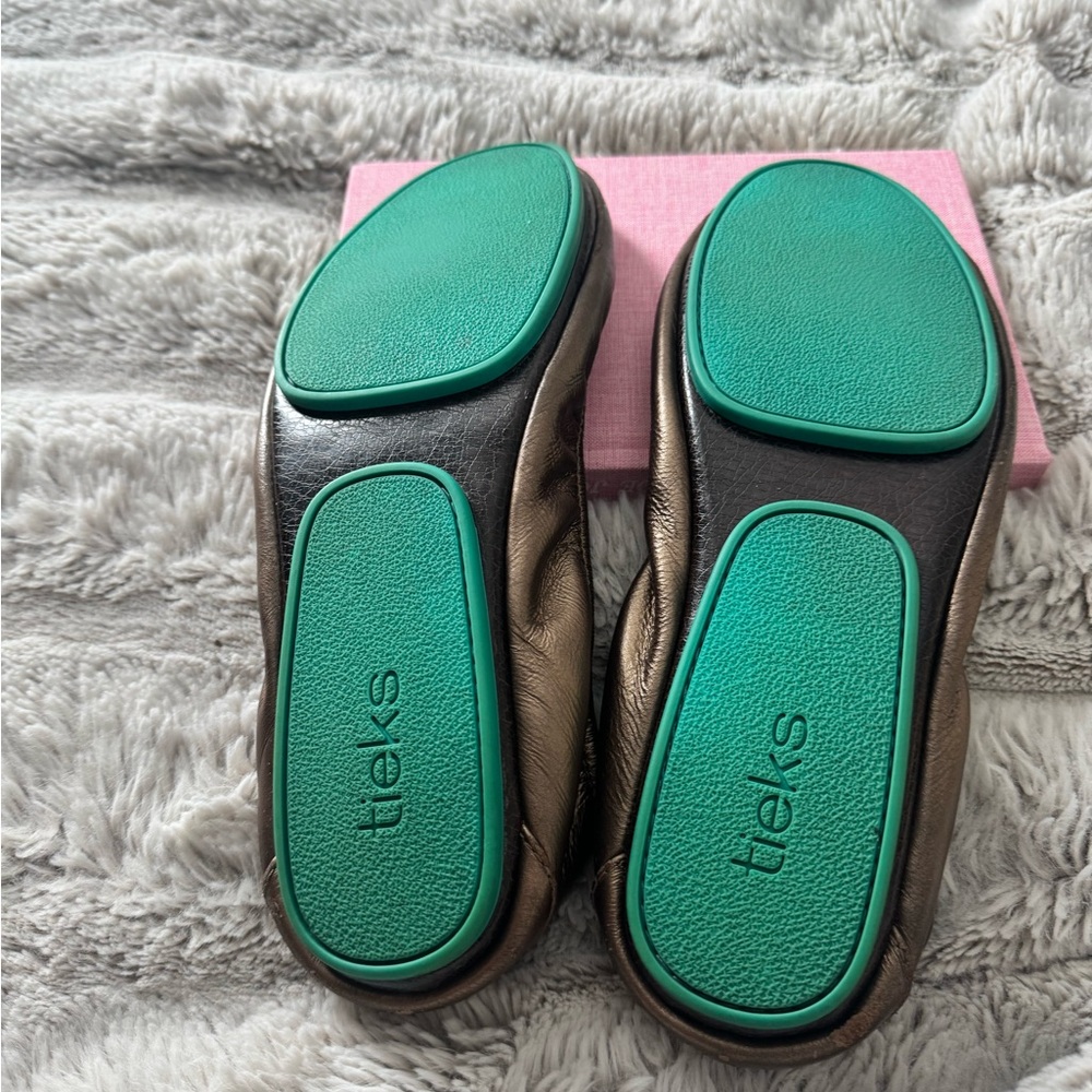 Tieks Metallic Bronze Ballet Flats - Picture 2 of 4
